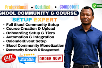 do skool community setup skool setup skool course upload skool community setup