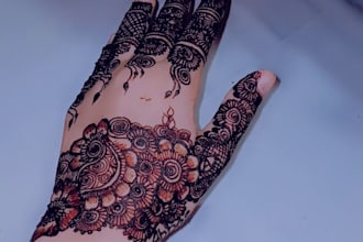 create custom bridal henna designs