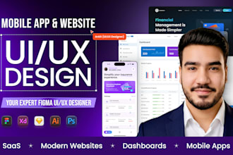 do website ui ux design, dashboard ui ux, mobile app ui ux design in figma
