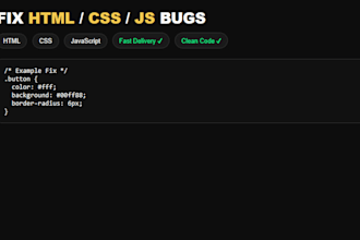 fix HTML, CSS, javascript issues
