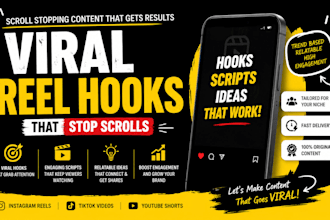 write viral instagram reel hooks and short video scripts