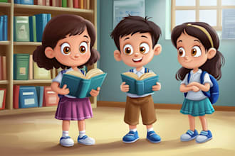 draw whimsical children book illustration