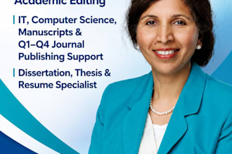 edit technical writing, research,  summary, IT, publish in q1,q2, q3, dnp edit