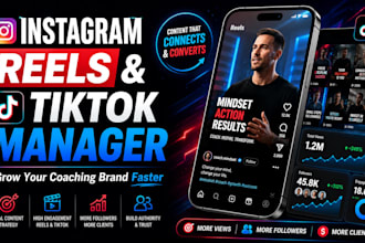 manage instagram reels and tiktok content for coaches
