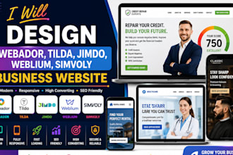 design, migrate, clone, webador, tilda, jimdo, weblium, simvoly business website
