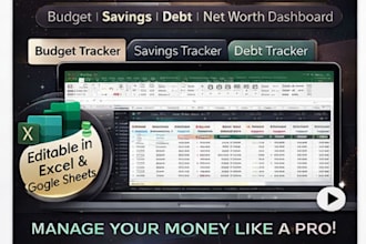 create custom excel budget and finance trackers