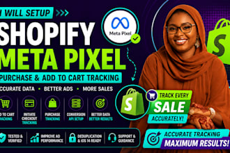 setup shopify meta pixel purchase and add to cart tracking