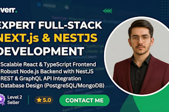 develop full stack saas web apps using next js and nestjs