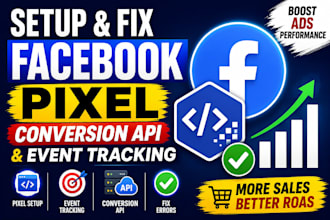 setup meta ads and fix facebook ads conversion tracking pixel and event