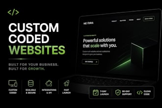 build a custom coded website for your business in 7 days