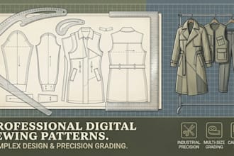 create professional digital sewing patterns and technical sizing for your brand