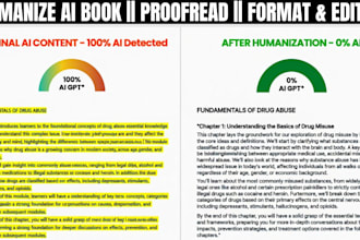 humanize edit ai content, book editing, ai proofread, romantasy novel formatting