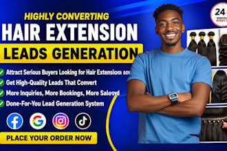 generate 100 hair extension leads hair treatment leads beauty leads via meta ads
