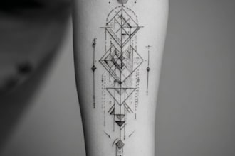create unique custom geometric tattoo design
