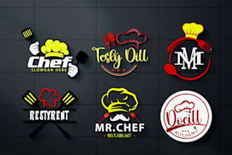create a stunning restaurant, pizza, bakery, tacos, café and food logo design
