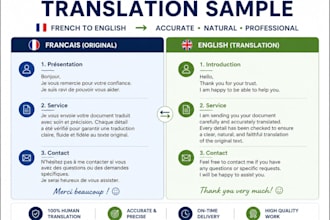 translate french and english documents