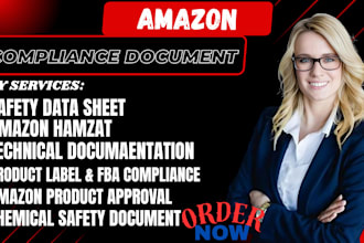 prepare safety data sheet product documentation amazon fba hamzat compliance