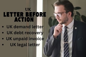 draft UK letter before action, demand letter and debt recovery letter