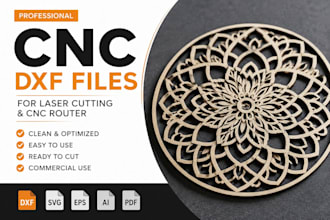 convert logo to cnc dxf stl and svg files