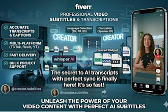generate accurate ai subtitles and transcripts for your video or audio