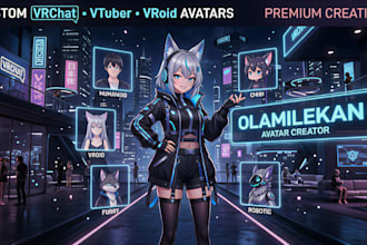 do custom vrchat avatar, vrc avatar, furry nsfw avatar, vr character