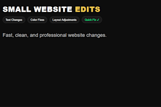make small website edits or changes