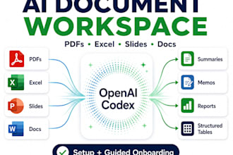 set up openai codex as an ai workspace for documents and reports