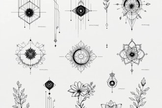design a modern and minimalist tattoo design