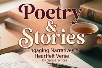 write beautiful creative poetry and emotional stories for you