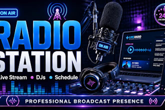 create an online radio station website with live player