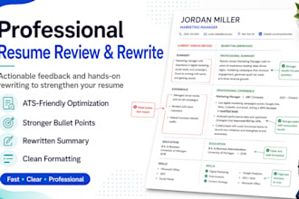 revamp your resume, CV, cover letter, and linkedin profile