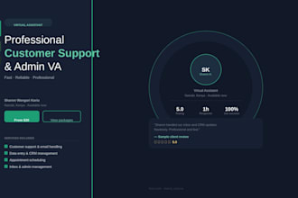 be your reliable VA for customer support and data entry
