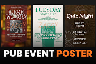 design an event poster for your pub