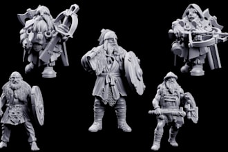 create custom 3d warhammer dnd tabletop miniature figurine and 3d printable stl