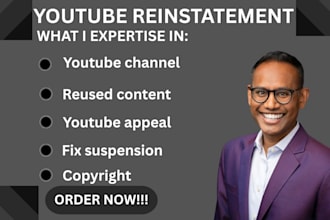 recover your suspended youtube channel and submit a reinstatement appeal