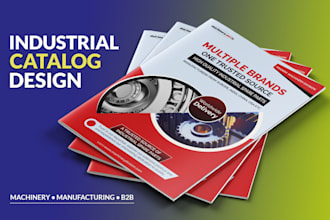 design machinery catalog, industrial product catalog  with interactive PDF