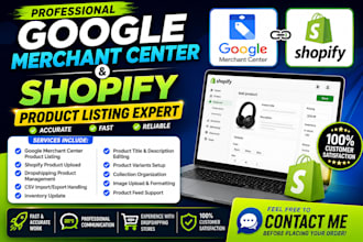 do shopify product listing gmc listing product upload