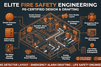 smoke detector layout emergency alarm drafting fire detection strategy life safe