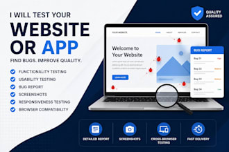 test your website or app and report bugs