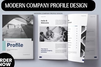 design company profile annual report business brochure, booklet whitepapers