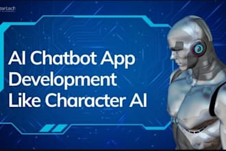 develop ai character website, ai chatbot integration and ai chatting web app
