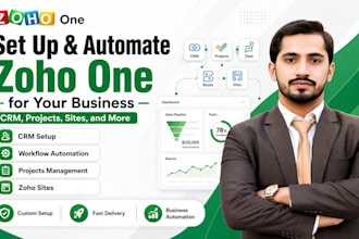 set up and automate zoho one for your business CRM, sites, projects, and more