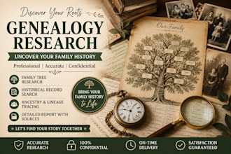 research your family tree and ancestry records professionally