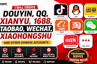 create douyin, qq, xianyu, 1688, taobao, wechat, xiaohongshu