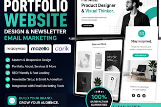 portfolio website landing page readymag mozello dorik newsletter email marketing