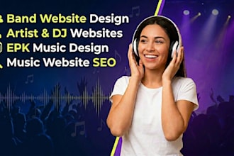 design a squarespace music website and epk for dj, artists, and bands