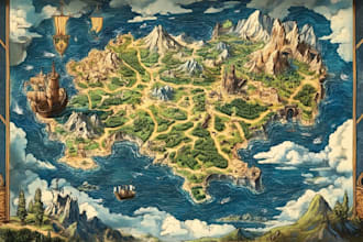 map illustration, map design