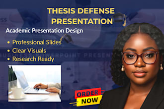 design a professional thesis defense or research presentation