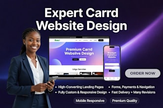 do carrd website design, redesign carrd website landing page website design