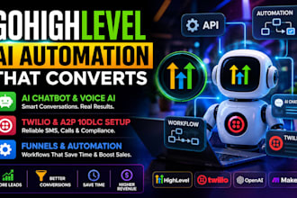 do gohighlevel automation, ai chatbot, voice ai, twilio setup, funnel, a2p 10dlc